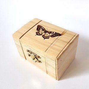 Swallowtail Butterfly Small Wooden Box With Latch